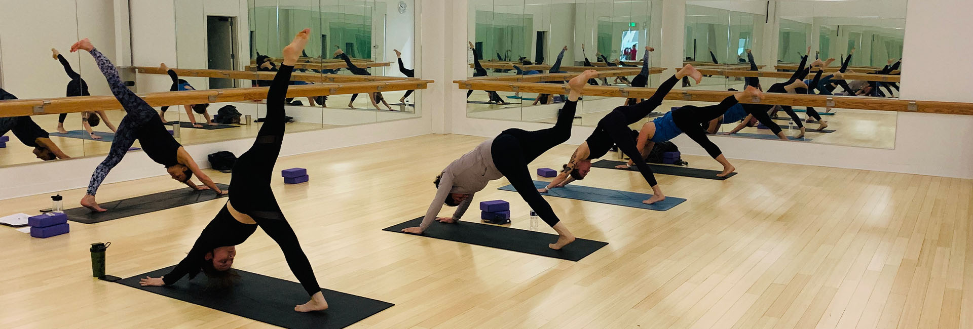 group pilates yoga glass